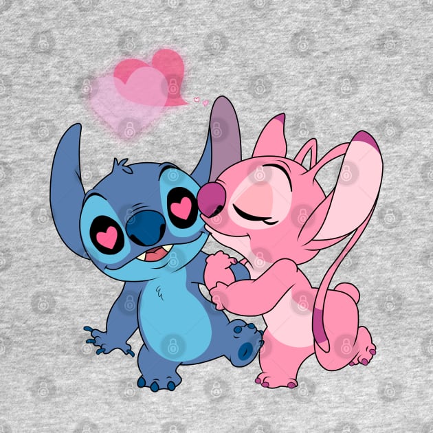 Stitch & Angel by Nykos